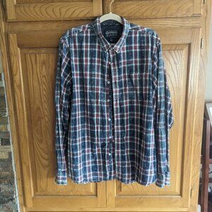 Men's American Rag Plaid Shirt XL Long Sleeved